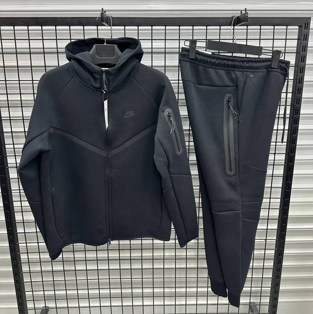 Nike Tech Fleece Tracksuit Combo Set (Jacket and Pants) - Black