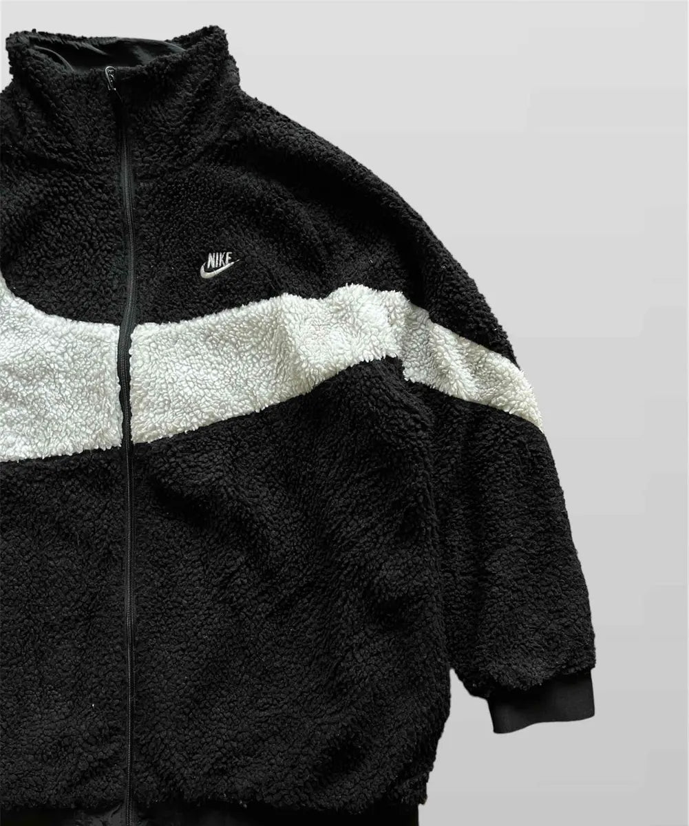 Nike Big Swoosh Reversible Boa Jacket Black