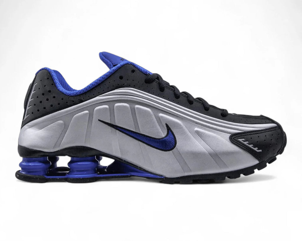 Nike Shox R4 "Black/Metallic Silver/Blue" Sneaker