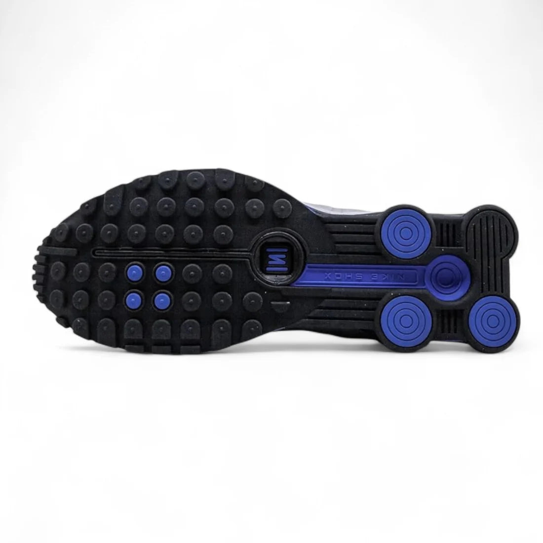 Nike Shox R4 "Black/Metallic Silver/Blue" Sneaker
