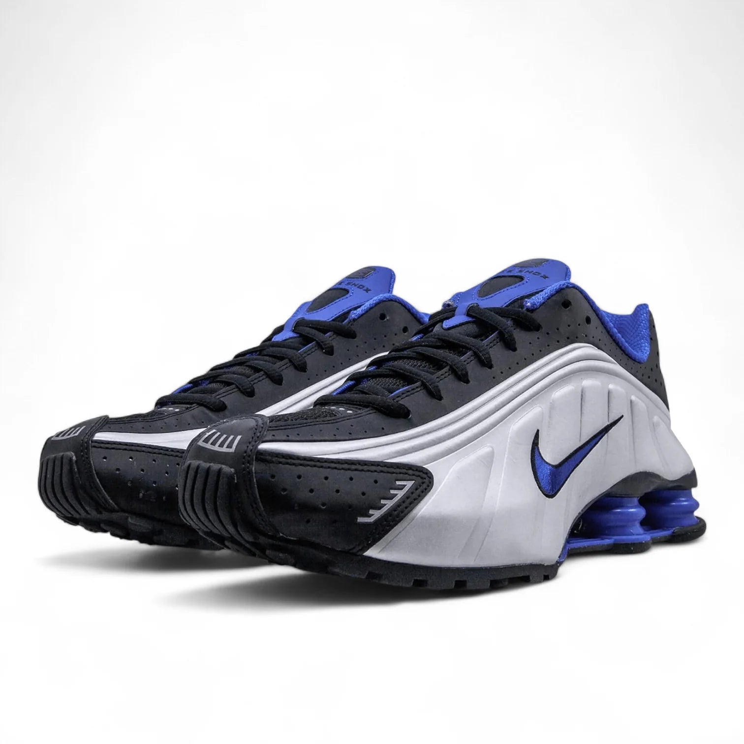 Nike Shox R4 "Black/Metallic Silver/Blue" Sneaker