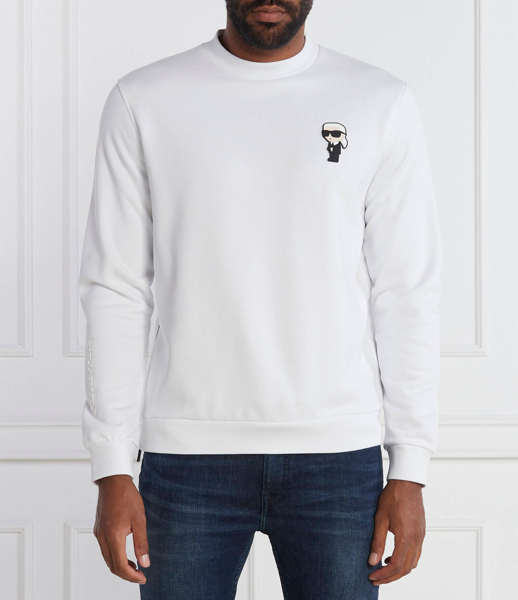 Karl Lagerfeld Men’s Core Iconic Sweat Crewneck White