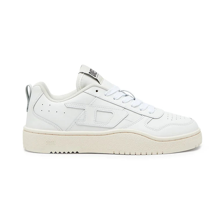 Diesel Mens S-Ukiyo V2 Low All White Sneaker