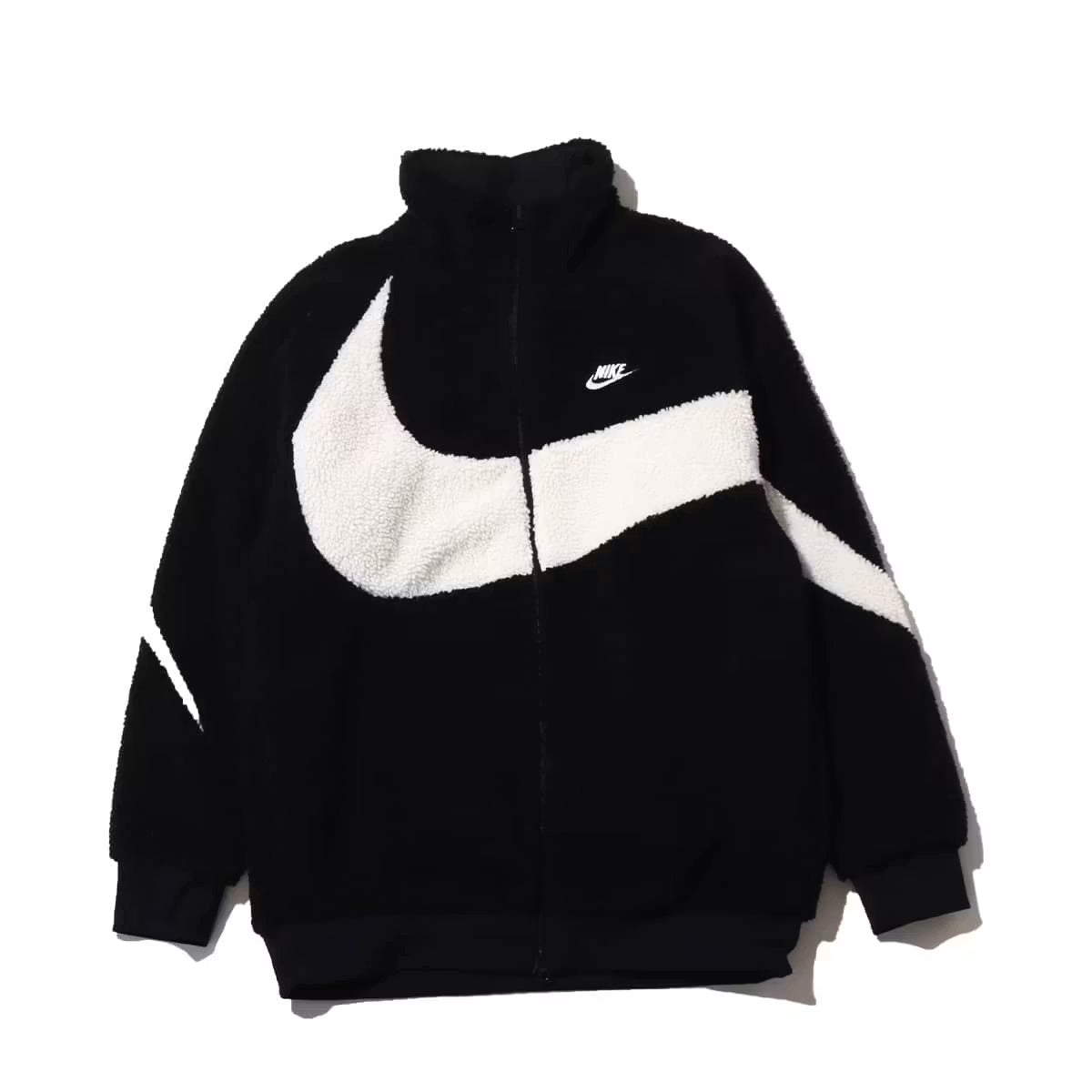 Nike Big Swoosh Reversible Boa Jacket Black