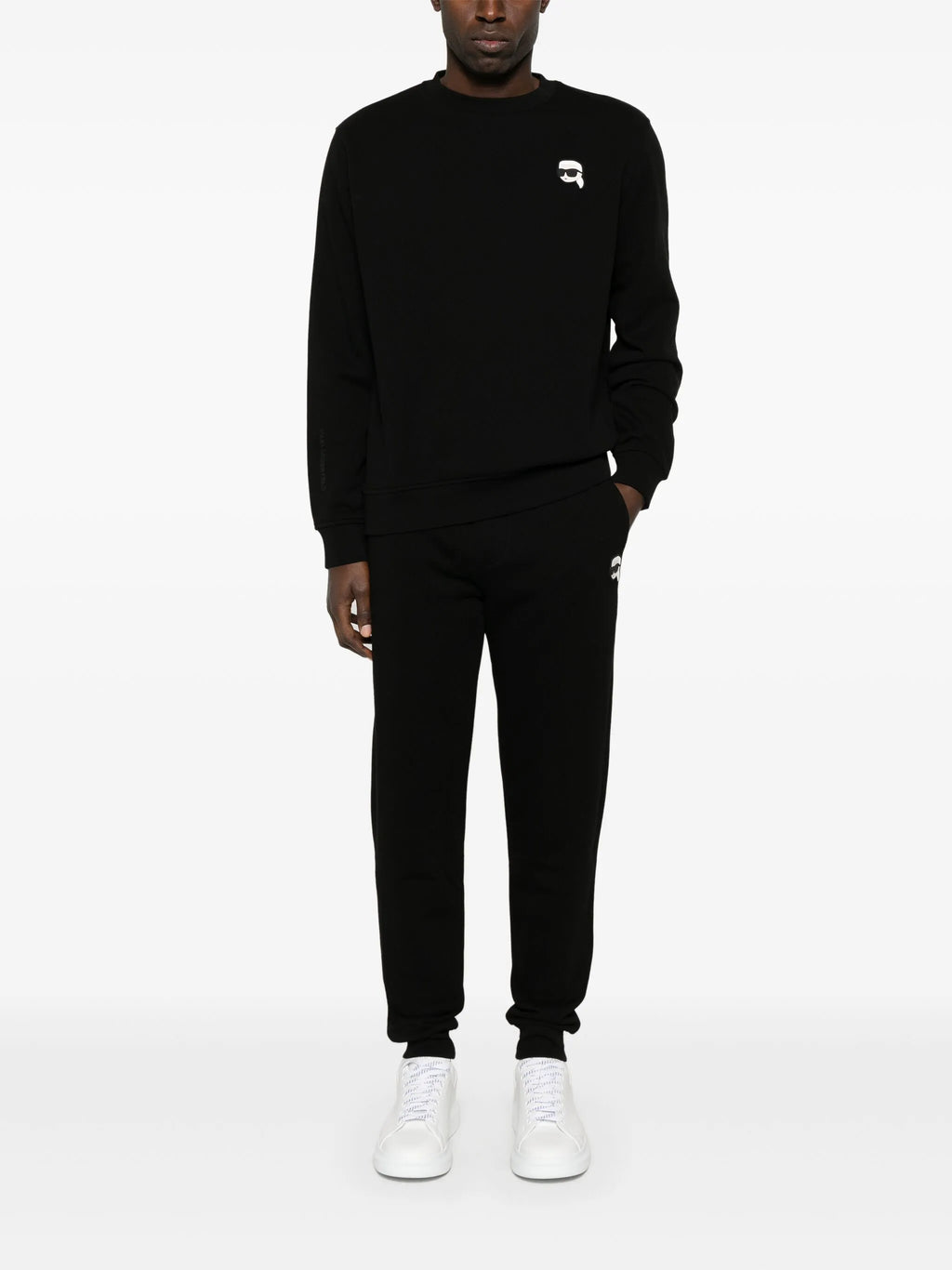 Karl Lagerfeld Men’s Core Iconic Sweat Crewneck Black