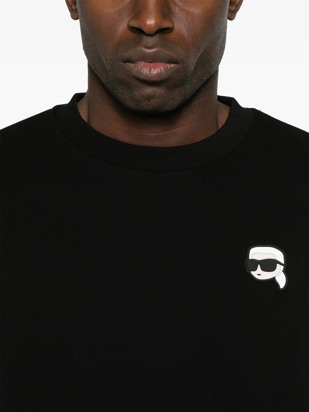 Karl Lagerfeld Men’s Core Iconic Sweat Crewneck Black