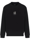 Armani Exchange logo-embroidered sweatshirt Black