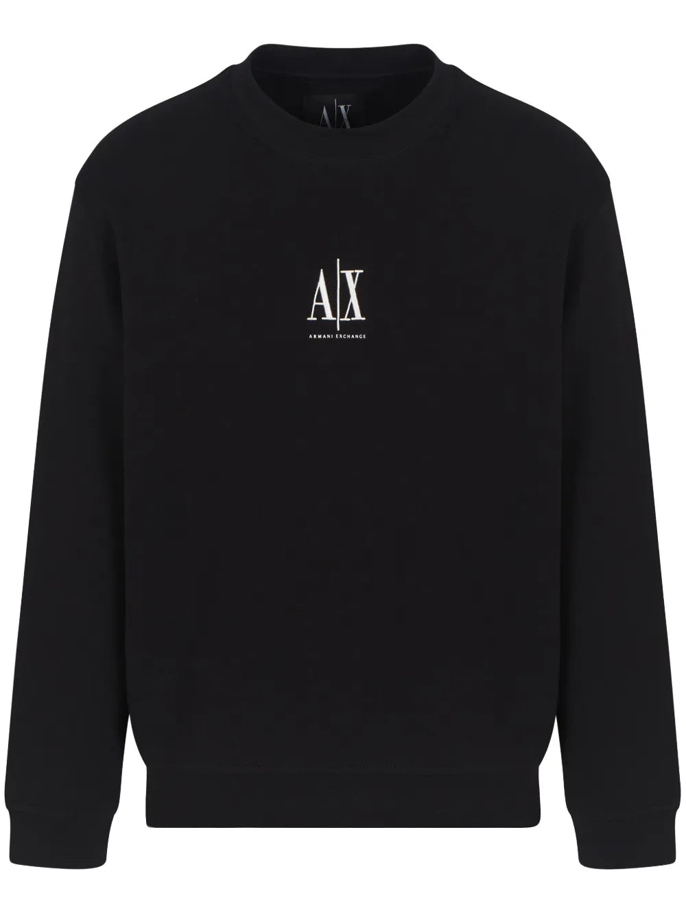 Armani Exchange logo-embroidered sweatshirt Black