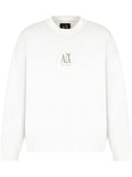 Armani Exchange logo-embroidered sweatshirt White
