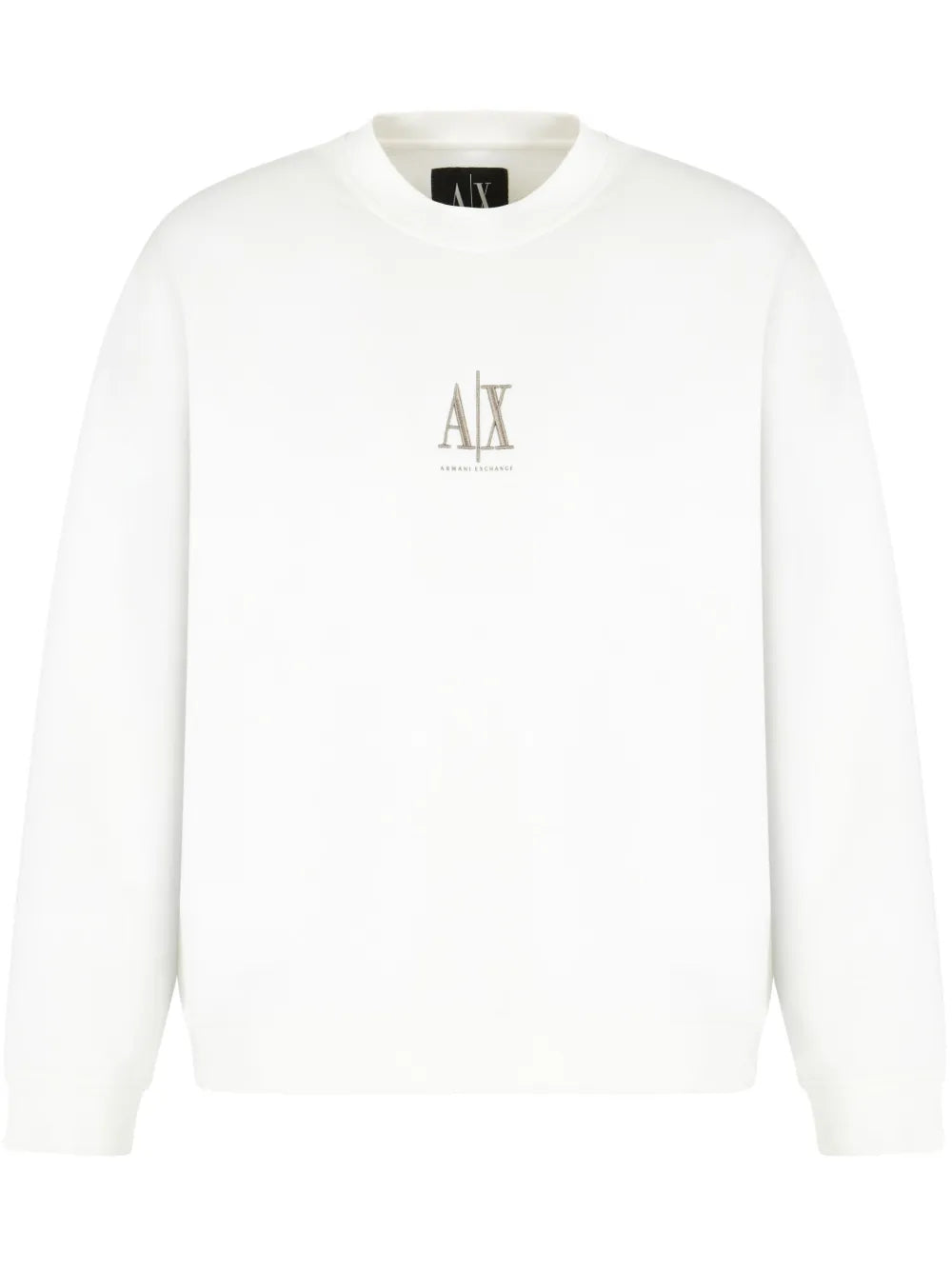 Armani Exchange logo-embroidered sweatshirt White