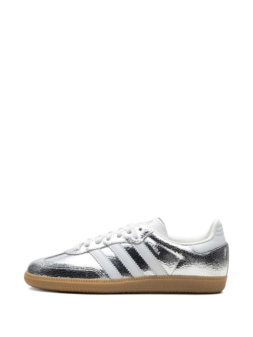 adidas Samba OG "Silver Metallic Cracked Leather" Sneaker