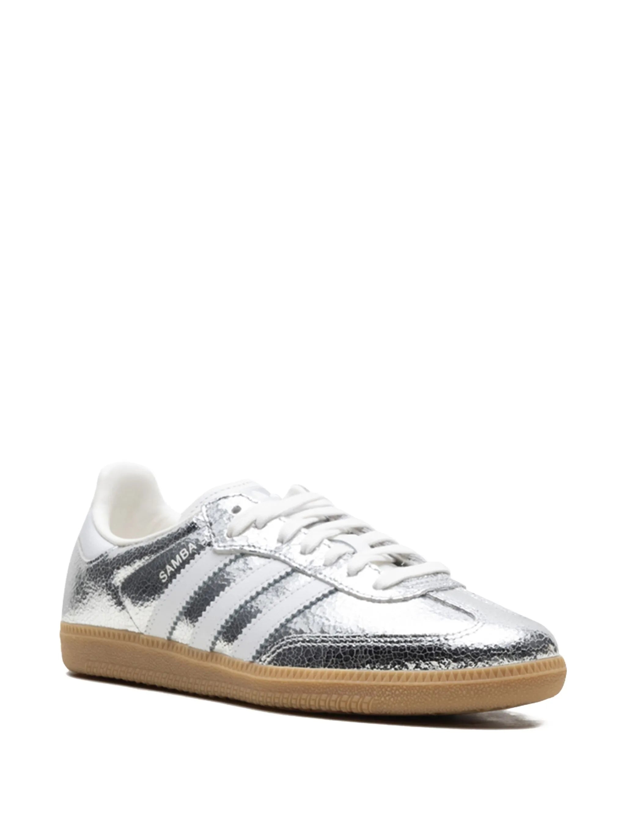 adidas Samba OG "Silver Metallic Cracked Leather" Sneaker