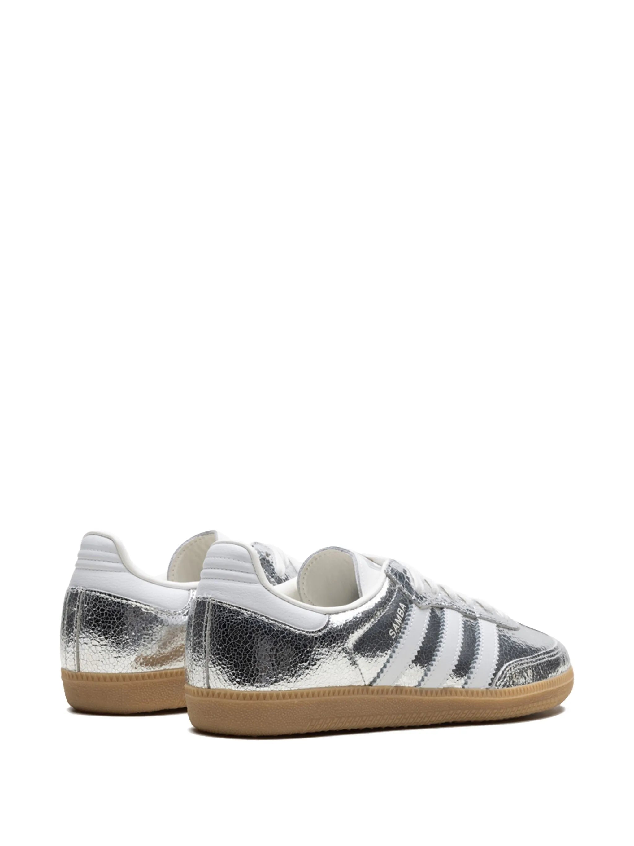 adidas Samba OG "Silver Metallic Cracked Leather" Sneaker
