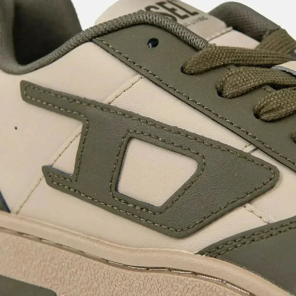 Diesel Mens S-Ukiyo V2 Low Brown and Khaki Sneaker