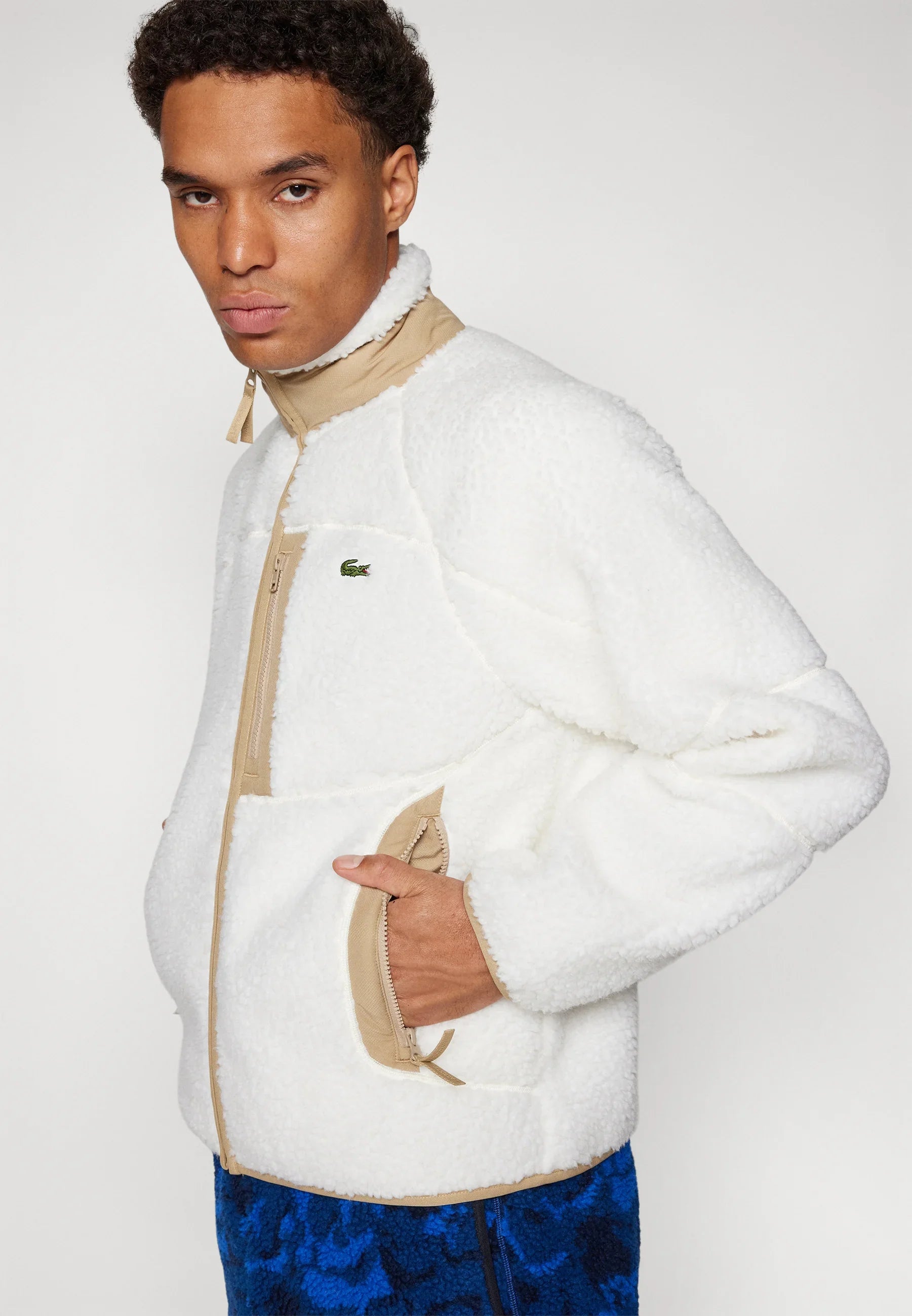 Lacoste Men's Down Sherpa Fleece Jacket