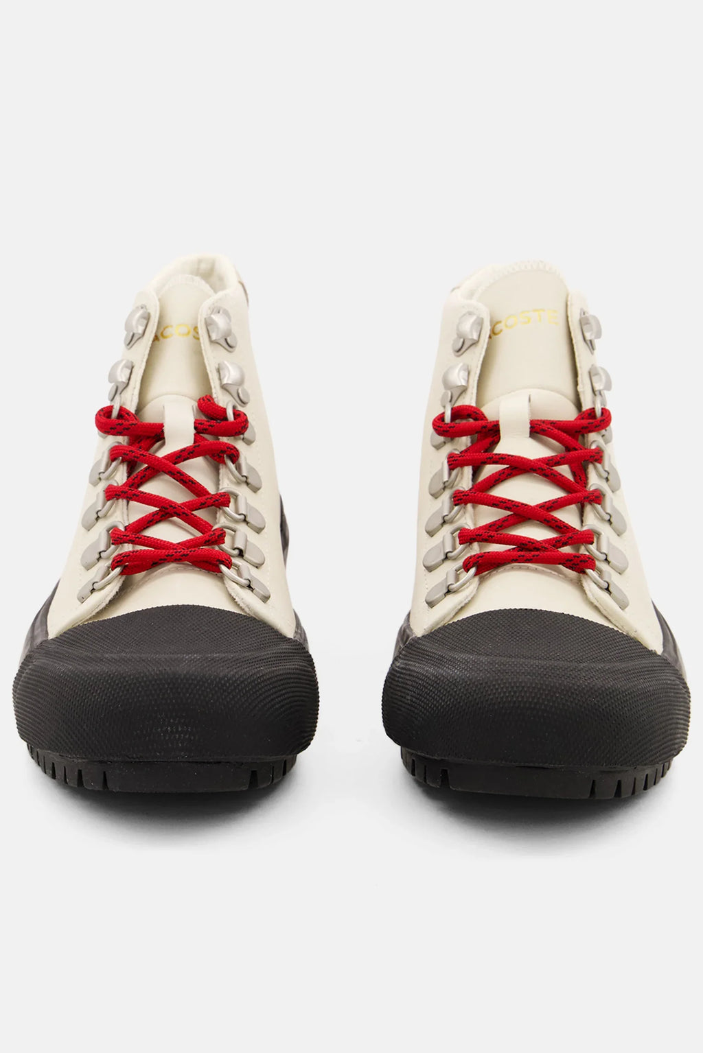 Lacoste Gripshot Lace Boot Sneaker Creme Top Black Sole