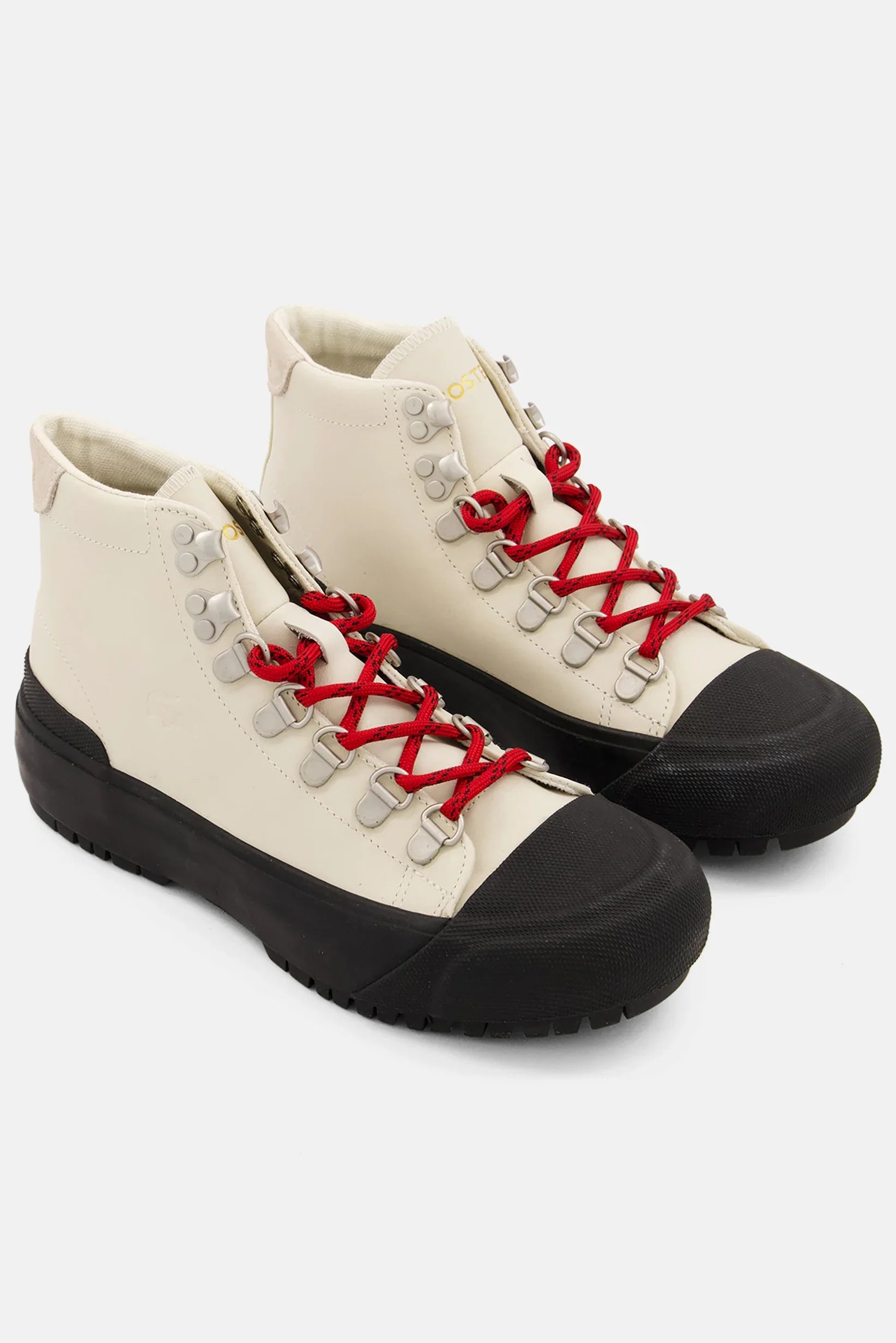 Lacoste Gripshot Lace Boot Sneaker Creme Top Black Sole