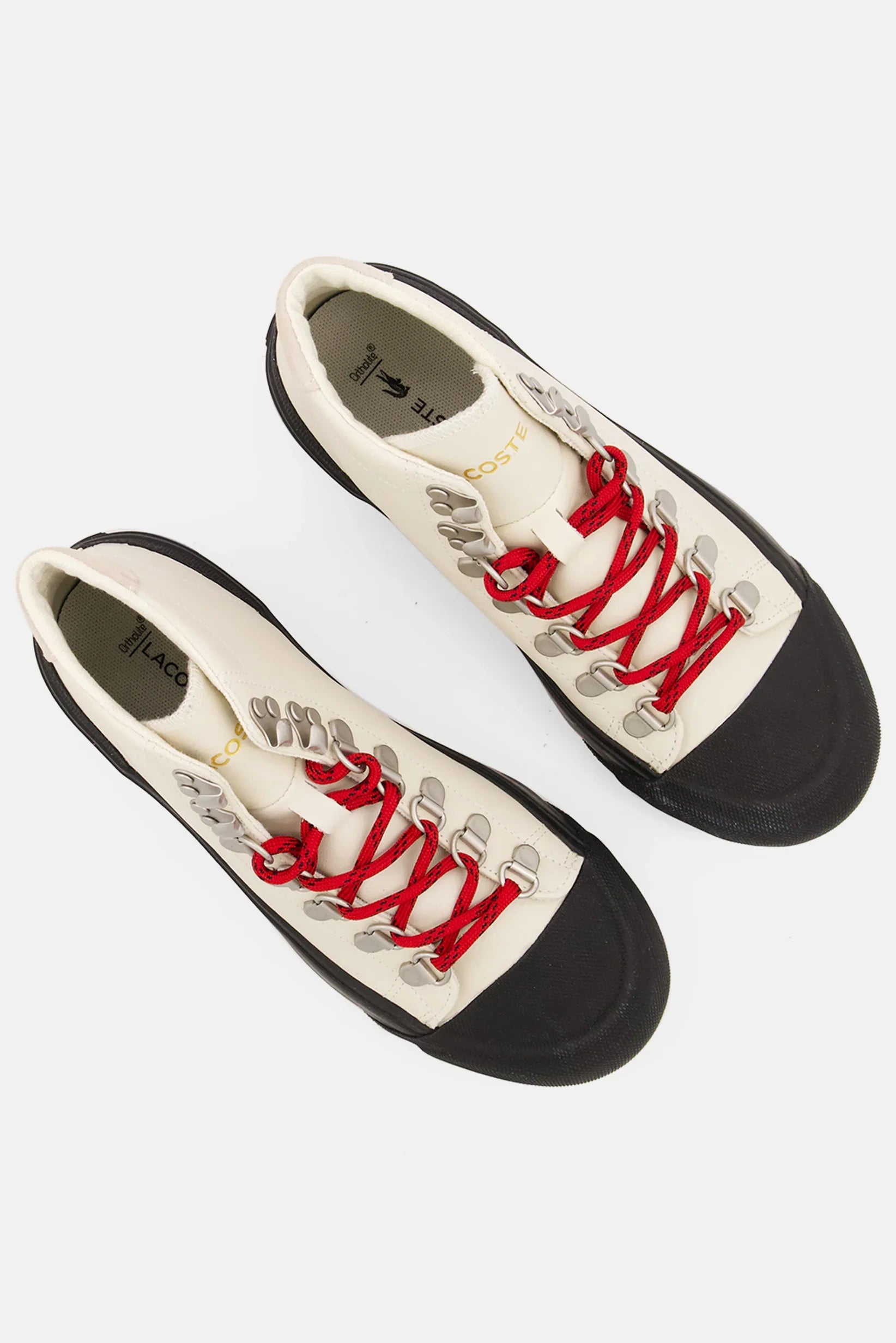 Lacoste Gripshot Lace Boot Sneaker Creme Top Black Sole