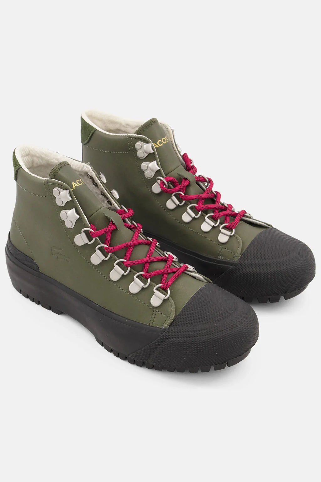 Lacoste Gripshot Lace Boot Sneaker Green Top Black Sole