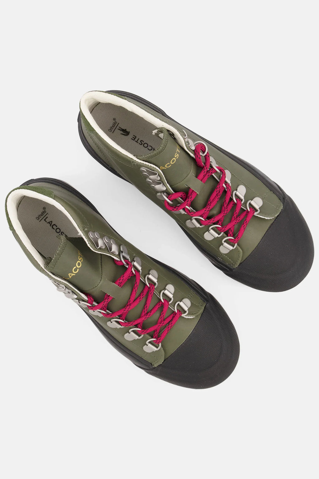 Lacoste Gripshot Lace Boot Sneaker Green Top Black Sole