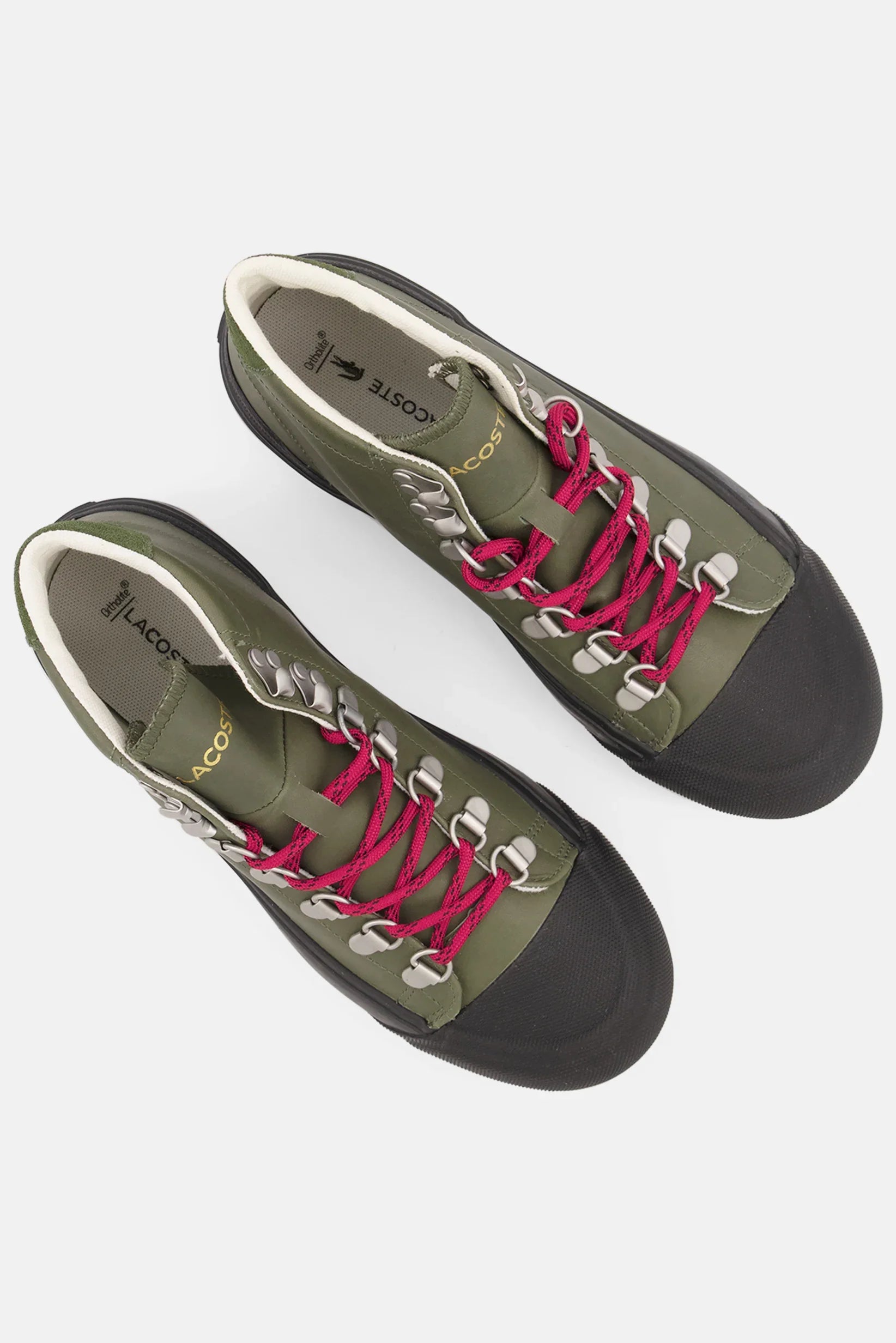 Lacoste Gripshot Lace Boot Sneaker Green Top Black Sole
