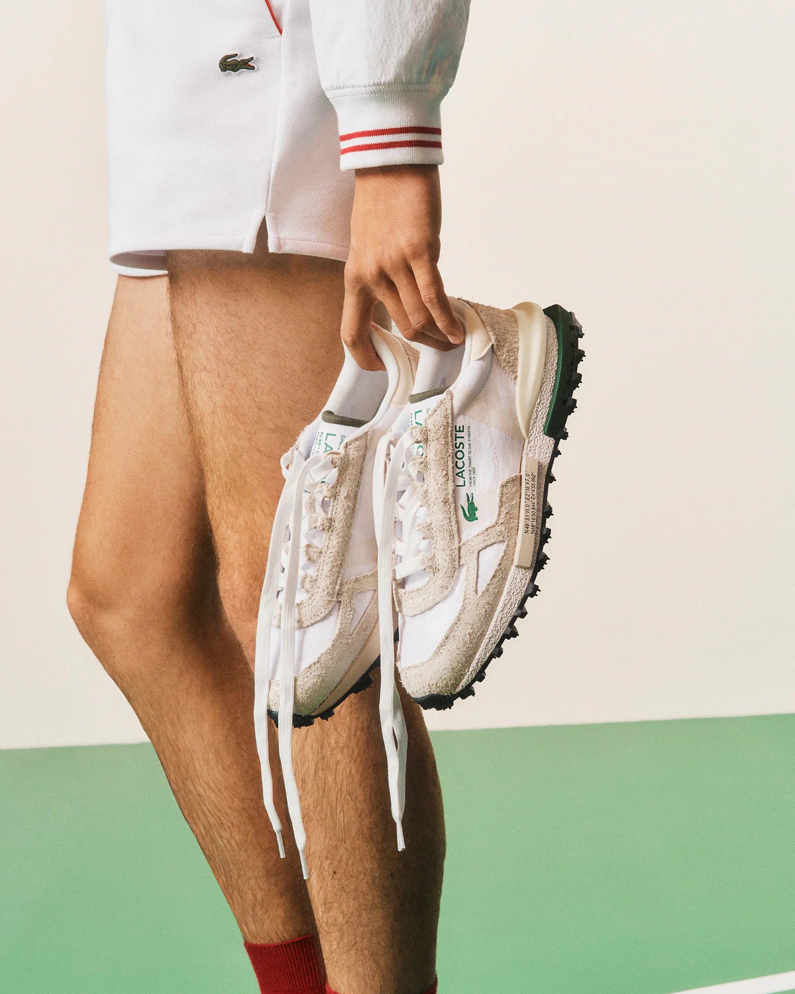 Lacoste Men's Elite Active Sneaker - Green White