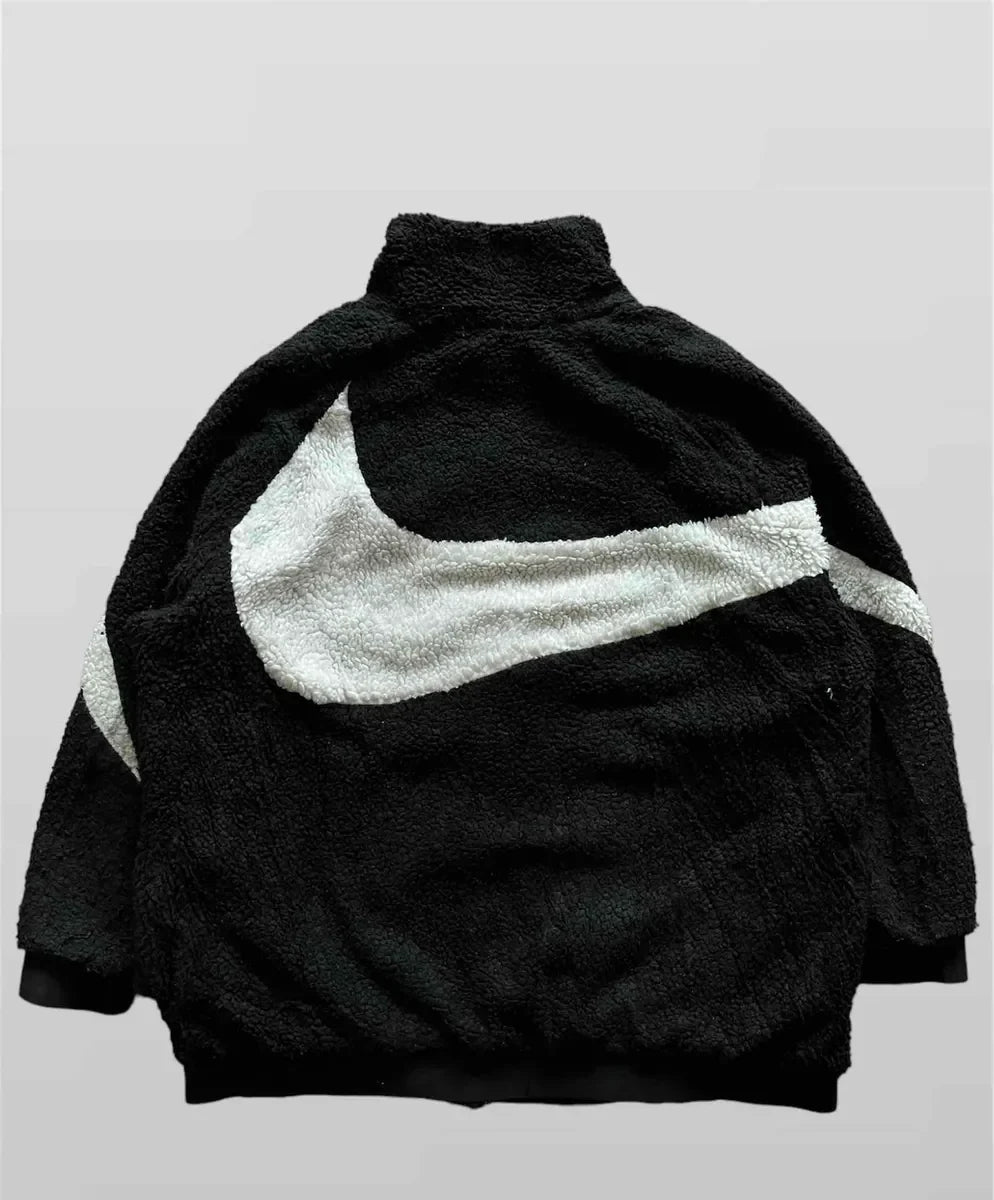 Nike Big Swoosh Reversible Boa Jacket Black
