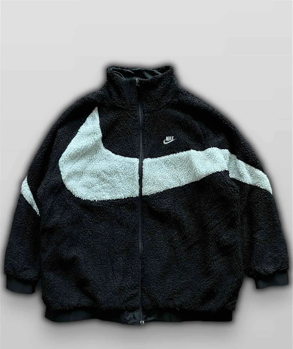 Nike Big Swoosh Reversible Boa Jacket Black