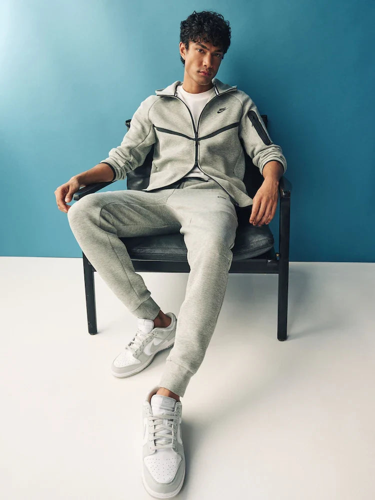 Nike Tech Fleece Tracksuit Combo Set (Jacket and Pants) - Grey