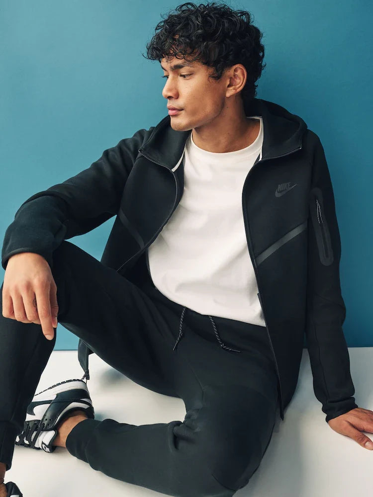 Nike Tech Fleece Tracksuit Combo Set (Jacket and Pants) - Black