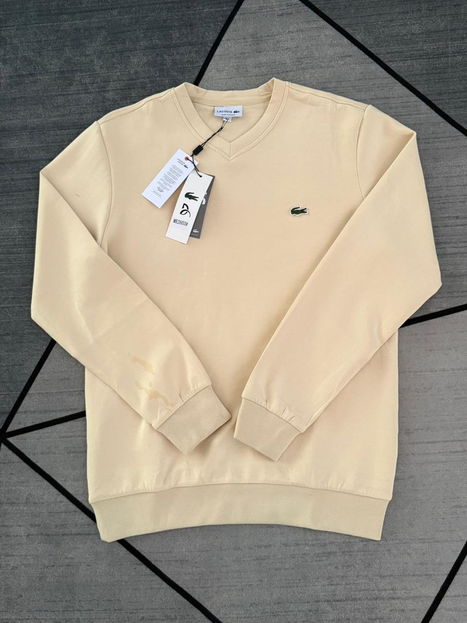 Lacoste V-neck Long Sleeve Sweater