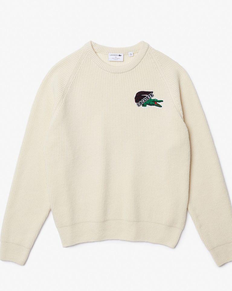 Lacoste Logo Patch Long Sleeve Sweater