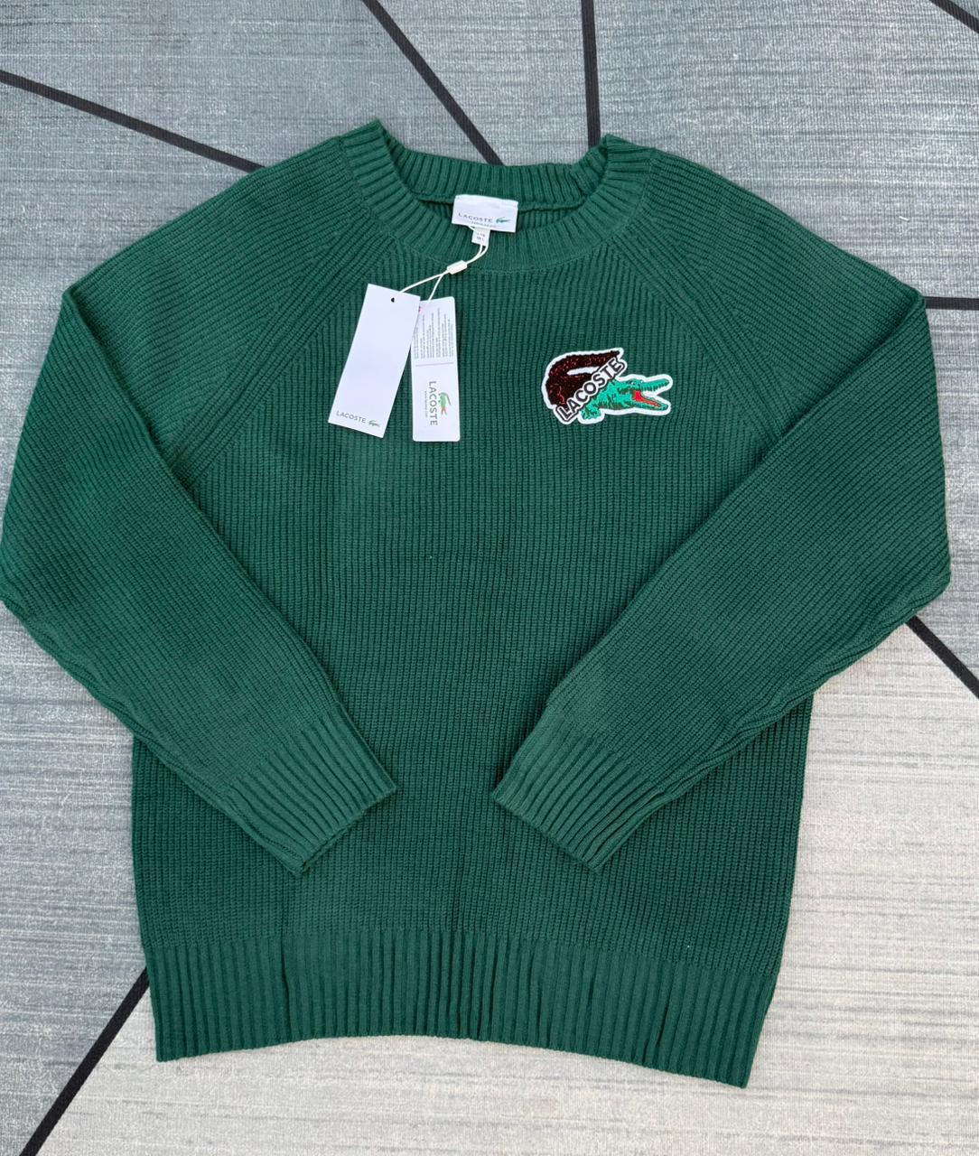 Lacoste Logo Patch Long Sleeve Sweater