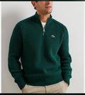 Lacoste Zipped High Neck Wool Sweater - Sinople green