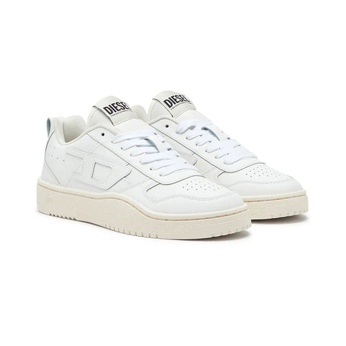 Diesel Mens S-Ukiyo V2 Low All White Sneaker