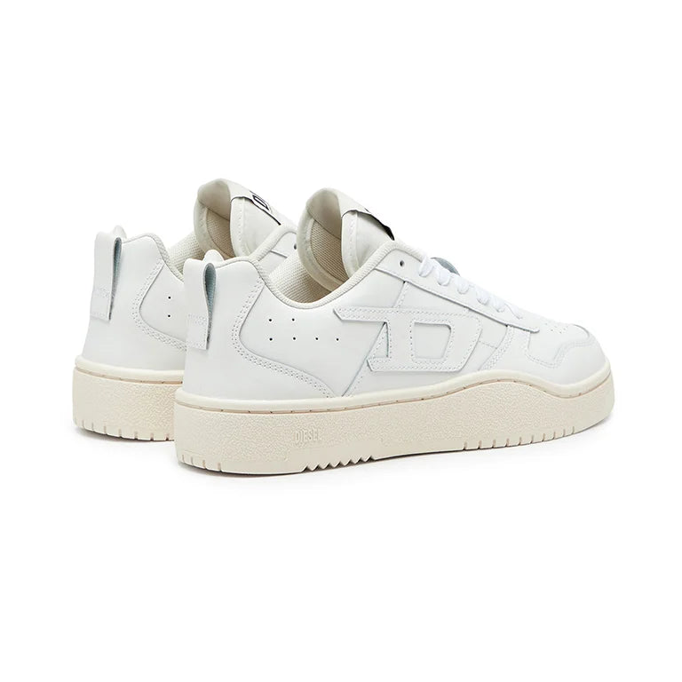 Diesel Mens S-Ukiyo V2 Low All White Sneaker