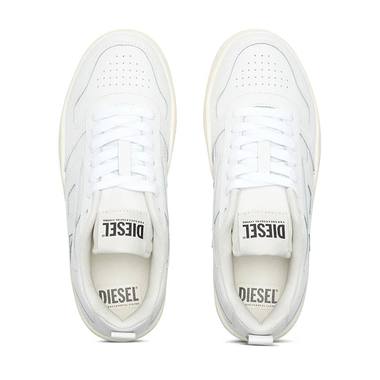 Diesel Mens S-Ukiyo V2 Low All White Sneaker