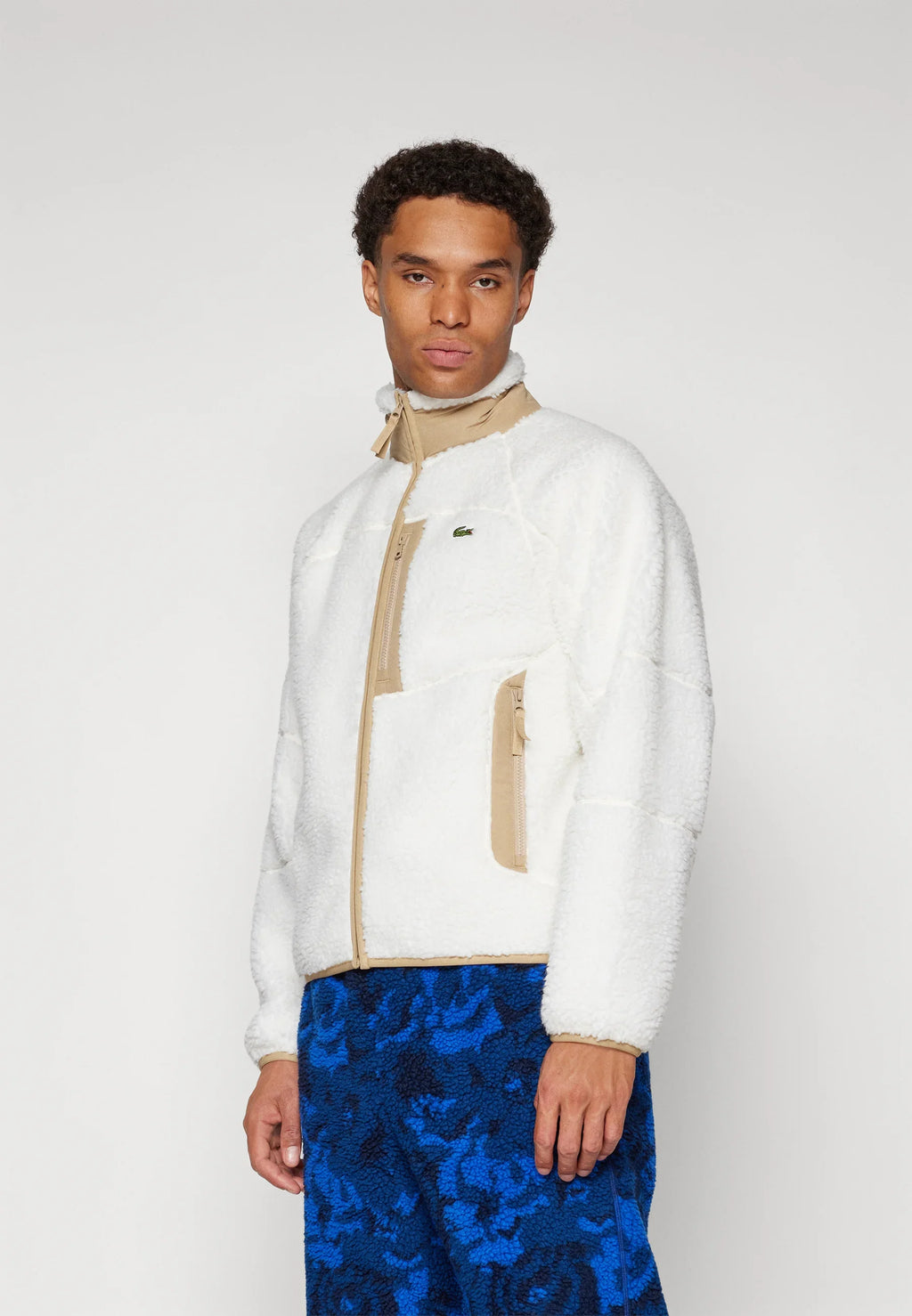 Lacoste Men's Down Sherpa Fleece Jacket