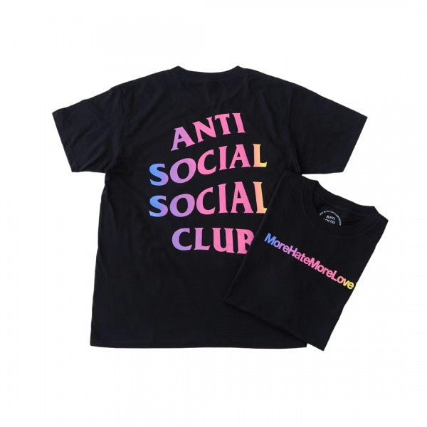 Anti Social Social Club "More Hate More Love" Black Tshirt - My Store