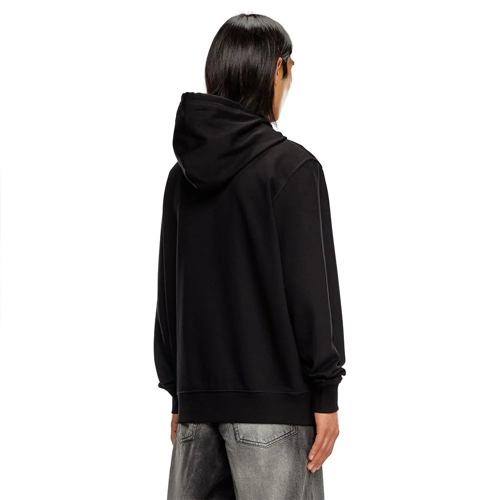 Diesel mens S-ginn-hood-k45 Black Sweatshirt