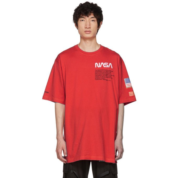 Heron Preston 'Nasa' Jersey T-Shirt Red - Hype Store
