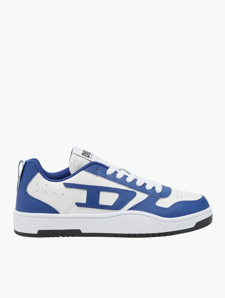 Diesel Mens S-Ukiyo V2 Low Blue And White Sneaker