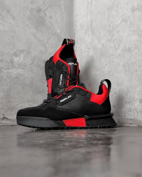 Replay Field Total Mens Sneaker – Black/Red