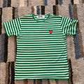 Comme Des Garçons Play striped heart embellished top