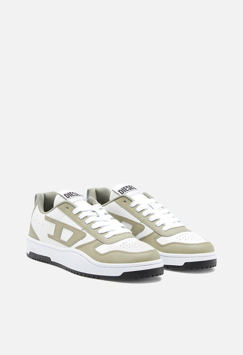 Diesel Mens S-Ukiyo V2 Low Brown and Creme Sneaker