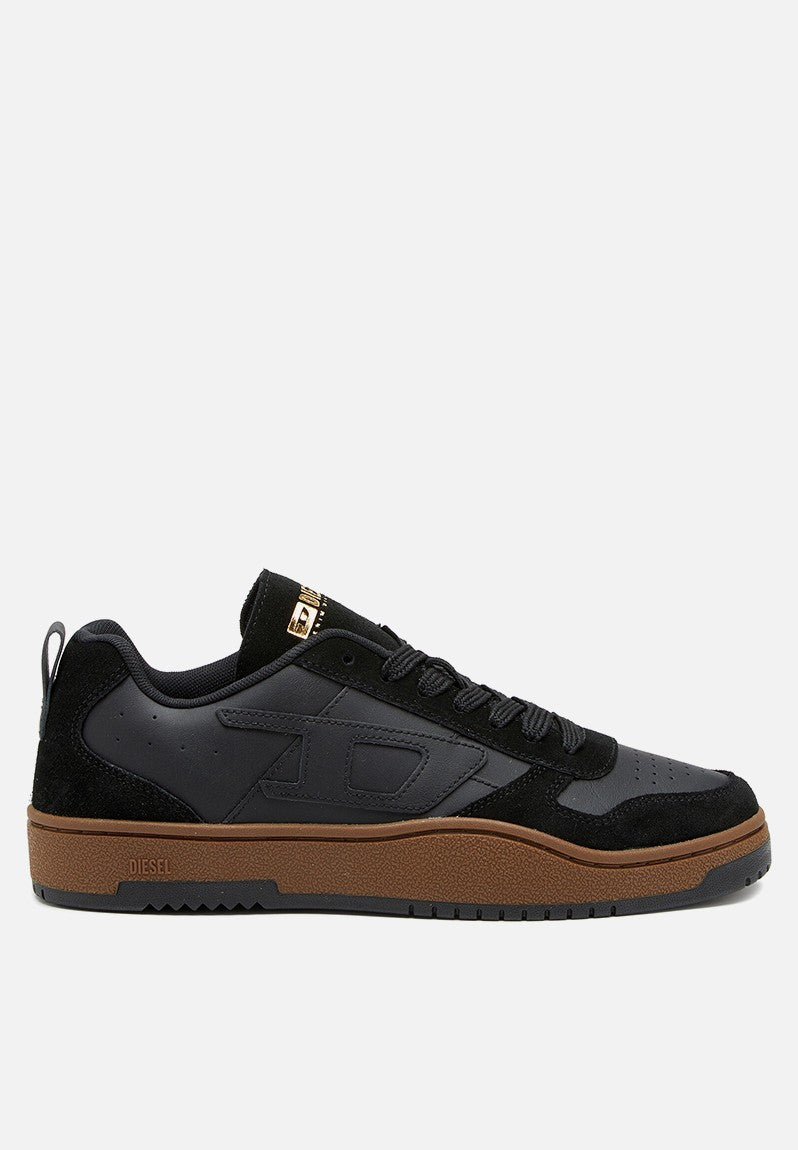 Diesel Mens S-Ukiyo V2 Low Black Gum Sneaker