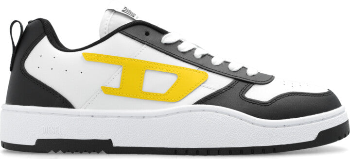 Diesel Mens S-Ukiyo V2 Low Black and Yellow Sneaker